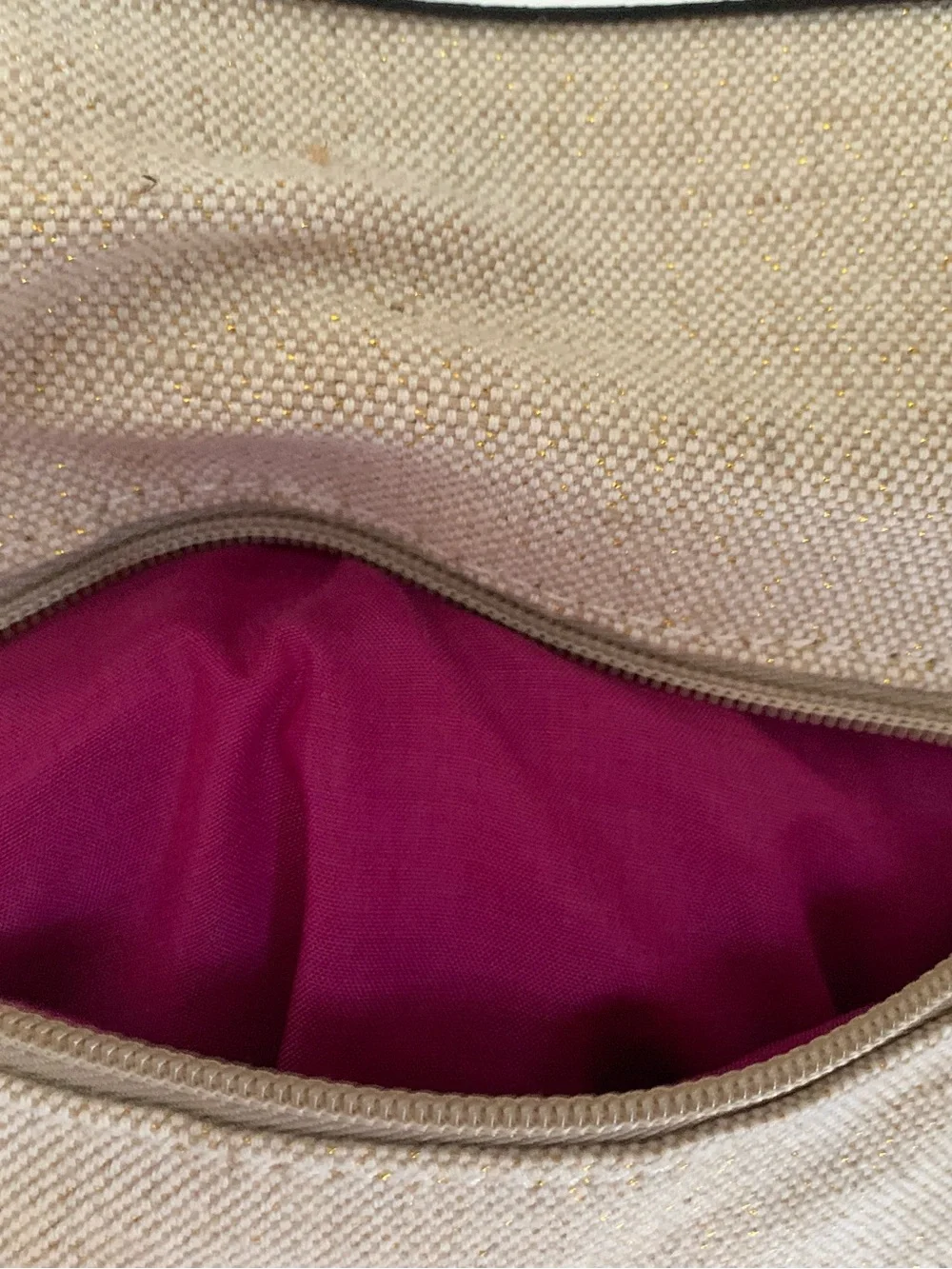 Canvas and White Trim Tote Bag - Women's Neutral Shoulder Bag
